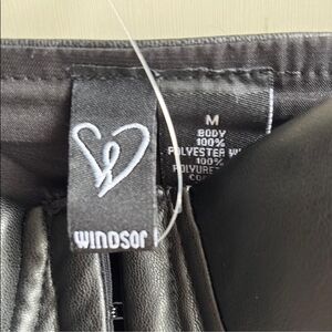 Windsor Sleek Black Faux Leather Skirt